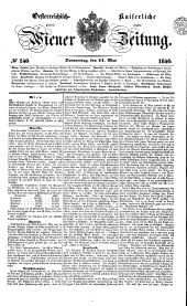 Wiener Zeitung 18460521 Seite: 1