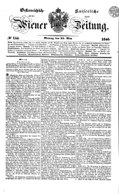 Wiener Zeitung 18460525 Seite: 1