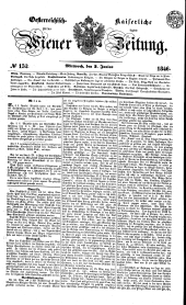 Wiener Zeitung 18460603 Seite: 1