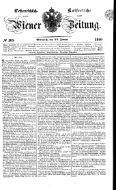 Wiener Zeitung 18460617 Seite: 1