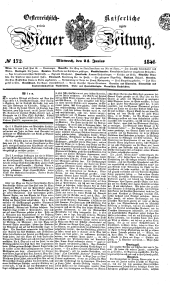 Wiener Zeitung 18460624 Seite: 1