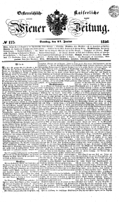 Wiener Zeitung 18460627 Seite: 1