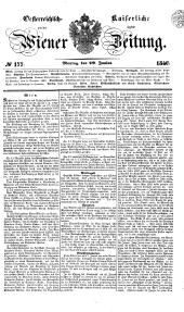 Wiener Zeitung 18460629 Seite: 1