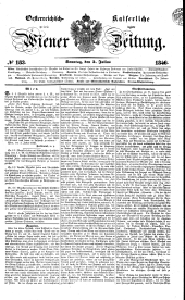 Wiener Zeitung 18460705 Seite: 1