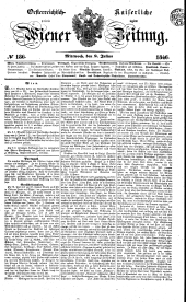 Wiener Zeitung 18460708 Seite: 1