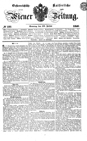 Wiener Zeitung 18460719 Seite: 1