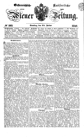 Wiener Zeitung 18460725 Seite: 1