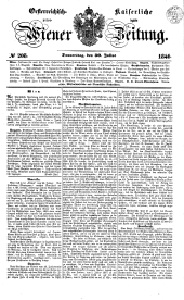 Wiener Zeitung 18460730 Seite: 1