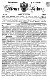 Wiener Zeitung 18460801 Seite: 1