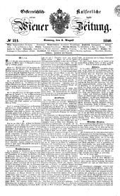 Wiener Zeitung 18460802 Seite: 1