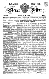 Wiener Zeitung 18460803 Seite: 1