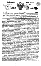 Wiener Zeitung 18460806 Seite: 1