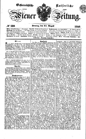 Wiener Zeitung 18460821 Seite: 1