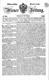 Wiener Zeitung 18460822 Seite: 1