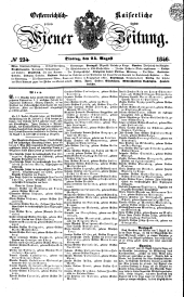 Wiener Zeitung 18460825 Seite: 1