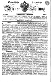 Wiener Zeitung 18460903 Seite: 1