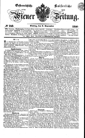 Wiener Zeitung 18460908 Seite: 1