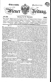 Wiener Zeitung 18460911 Seite: 1