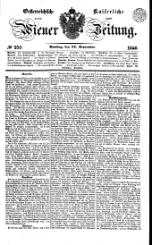 Wiener Zeitung 18460912 Seite: 1