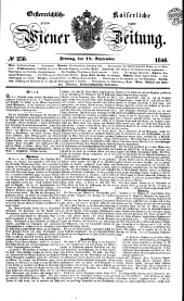 Wiener Zeitung 18460918 Seite: 1