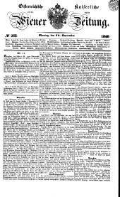 Wiener Zeitung 18460928 Seite: 1