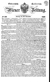 Wiener Zeitung 18460929 Seite: 1