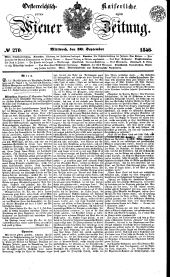 Wiener Zeitung 18460930 Seite: 1