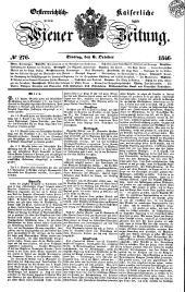 Wiener Zeitung 18461006 Seite: 1