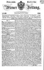 Wiener Zeitung 18461015 Seite: 1