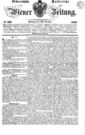 Wiener Zeitung 18461016 Seite: 1