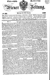 Wiener Zeitung 18461019 Seite: 1