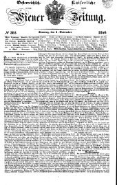 Wiener Zeitung 18461101 Seite: 1