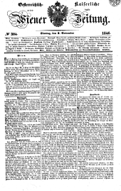 Wiener Zeitung 18461103 Seite: 1