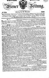 Wiener Zeitung 18461113 Seite: 1