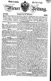 Wiener Zeitung 18461114 Seite: 1