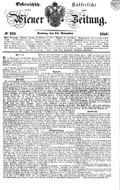 Wiener Zeitung 18461115 Seite: 1