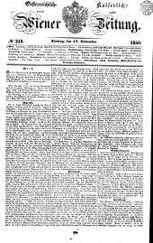 Wiener Zeitung 18461117 Seite: 1