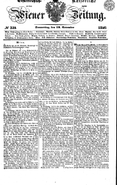 Wiener Zeitung 18461119 Seite: 1