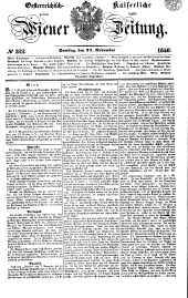 Wiener Zeitung 18461121 Seite: 1