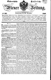 Wiener Zeitung 18461231 Seite: 1