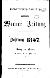 Wiener Zeitung 1847bl02 Seite: 1