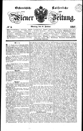 Wiener Zeitung 18470104 Seite: 1