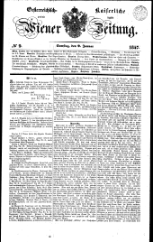 Wiener Zeitung 18470109 Seite: 1