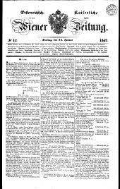 Wiener Zeitung 18470112 Seite: 1