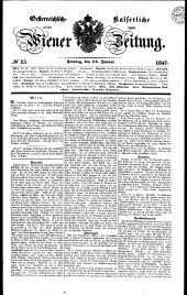 Wiener Zeitung 18470115 Seite: 1