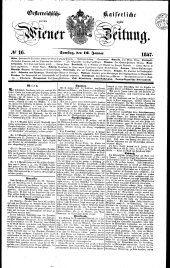 Wiener Zeitung 18470116 Seite: 1