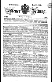 Wiener Zeitung 18470118 Seite: 1