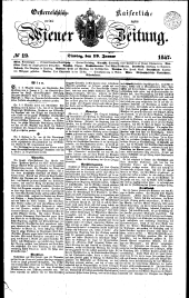 Wiener Zeitung 18470119 Seite: 1