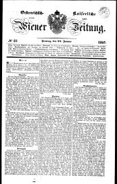 Wiener Zeitung 18470122 Seite: 1