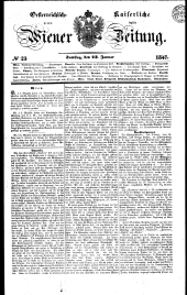 Wiener Zeitung 18470123 Seite: 1